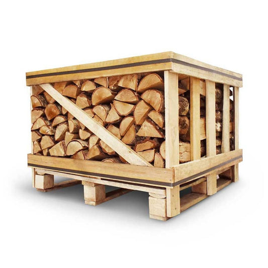 Standard Crate Kiln-Dried Birch Firewood Logs – Approx. 0.8m³ Stacked / 1.3–1.4m³ Loose